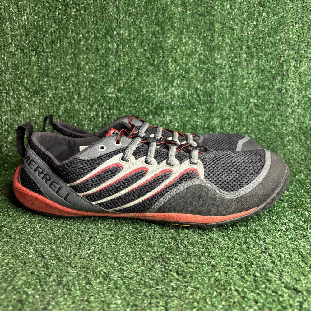 Merrell Trail Glove Barefoot Vibram Minimalist Running Shoes Black Mens Sz 11.5